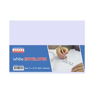 Alfax White P&S Envelope - 9x12.75 inches