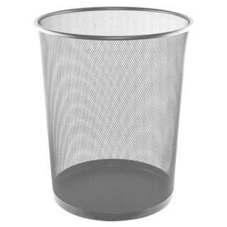Alfax LD01159 Round Mesh Dustbin - Silver