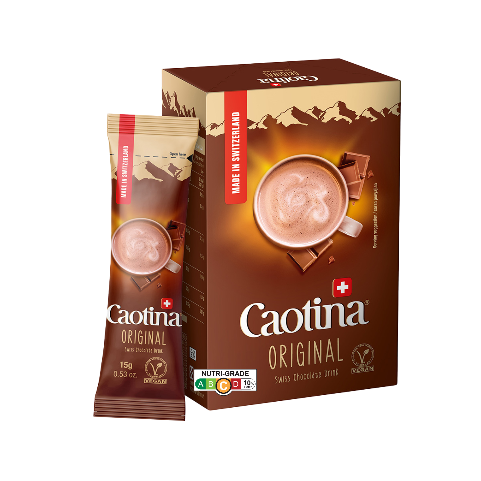 Caotina Swiss CLASSIC Chocolate Powder Stick Sachet Caotina Swiss CLASSIC Chocolate Powder Stick Sachet
