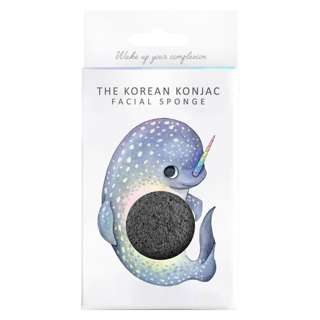 The Konjac Sponge Co Mythical Narwhal - Bamboo Charcoal