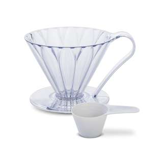 CAFEC Cone-shaped Flower Dripper (Clear) for 1 Cup