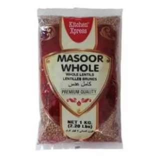 Kitchen Xpress Masoor Whole 1 Kg -- By Dashmesh