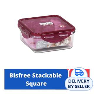 LOCK&LOCK Bisfree SQ Food Container 600ml - Red