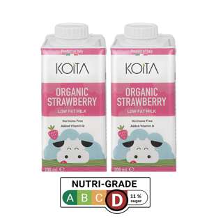 Koita Premium Organic Low Fat Milk - Strawberry