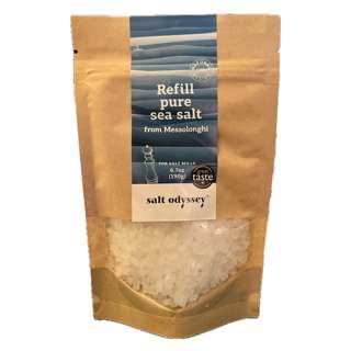Salt Odyssey Greek Pure Coarse Sea Salt In A Refill Pack Salt Odyssey Greek Pure Coarse Sea Salt In A Refill Pack