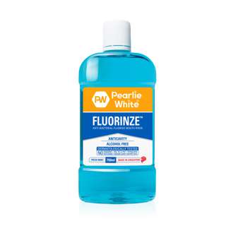 Pearlie White Fluorinze Antibacterial Fluoride Mouth Rinse