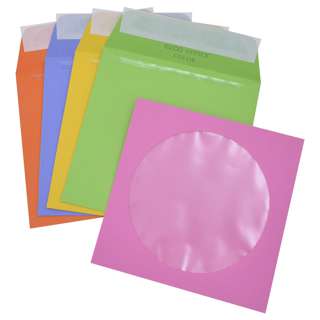 Elco 74641 Paper CD Envelope - Assorted colours Elco 74641 Paper CD Envelope - Assorted colours