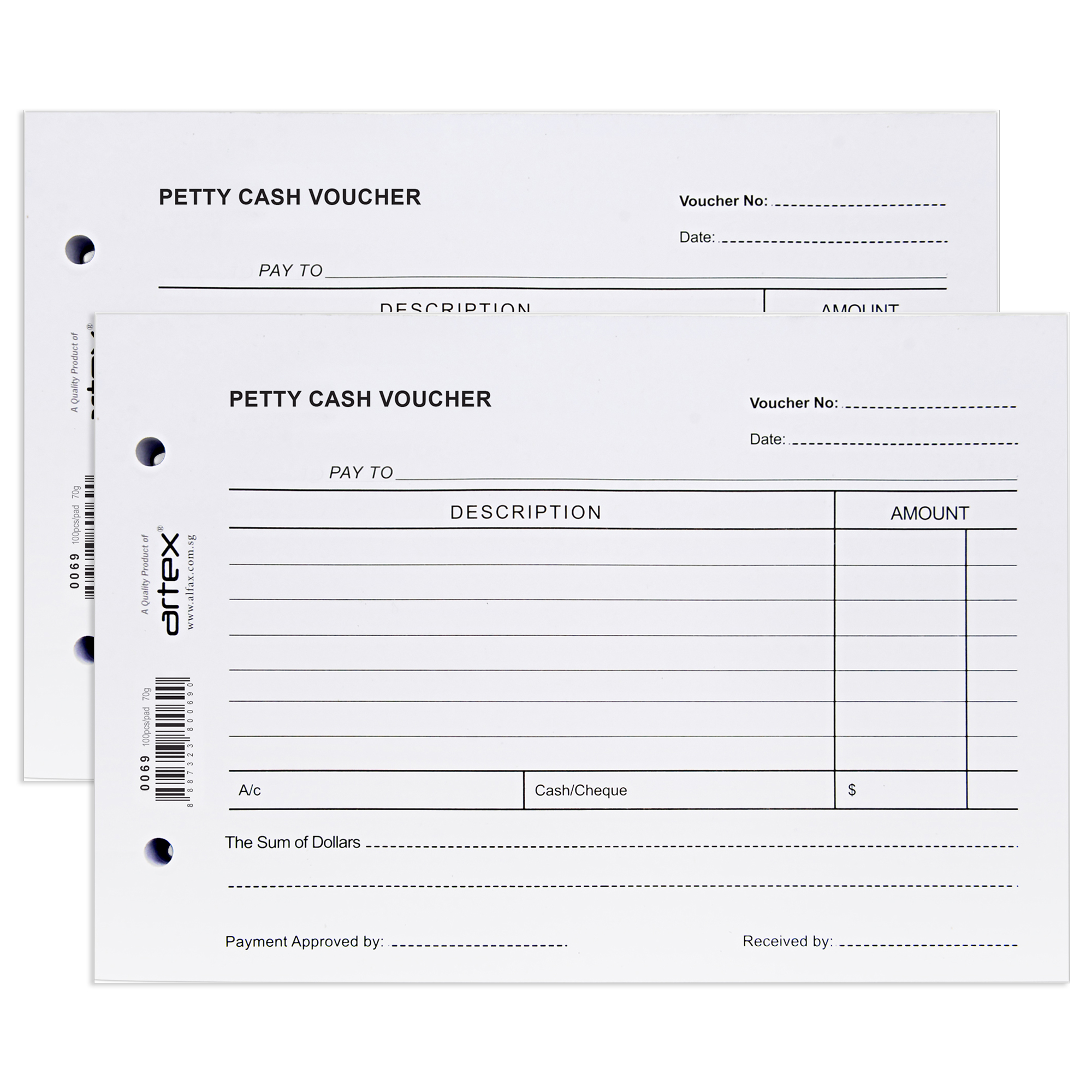 Artex 0069 Petty Cash Voucher