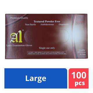 A1 Latex Gloves Powder Free - Large