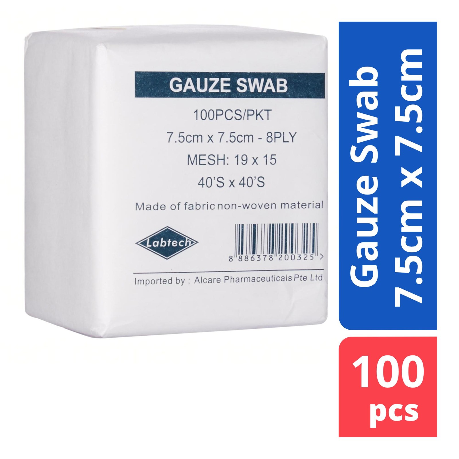 LABTECH Gauze Swab 8ply 10cm x 10cm | NTUC FairPrice