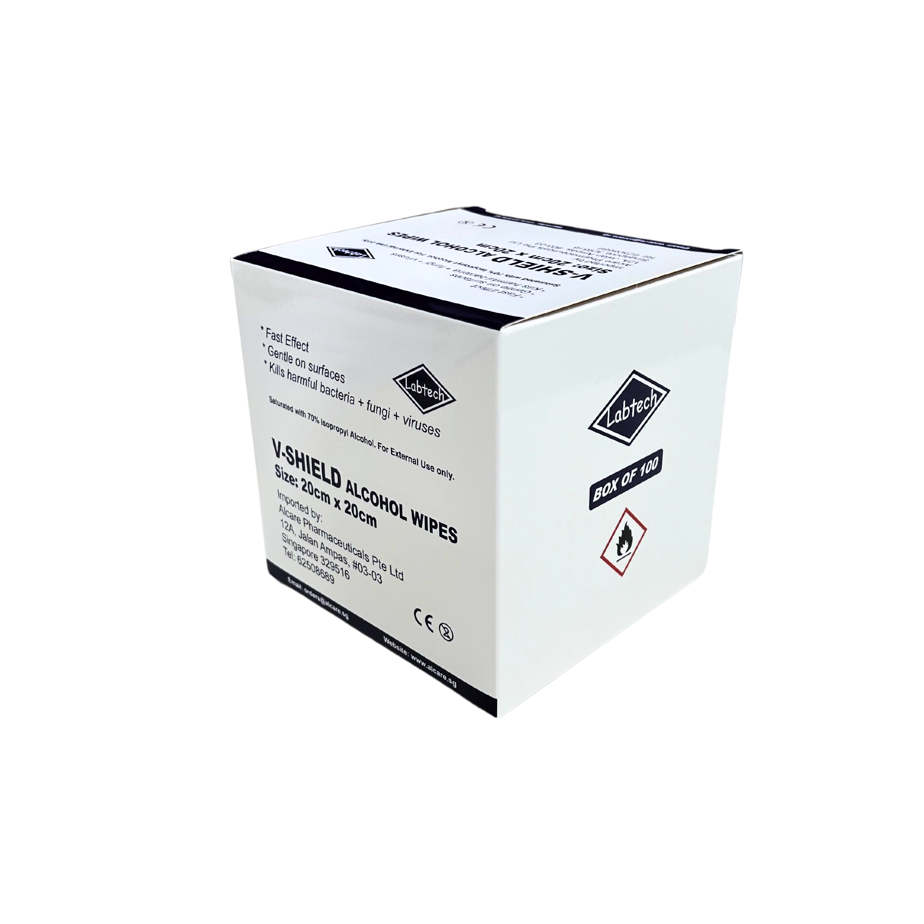 LABTECH V-Shield Alcohol Wipes - 20cm x 20cm