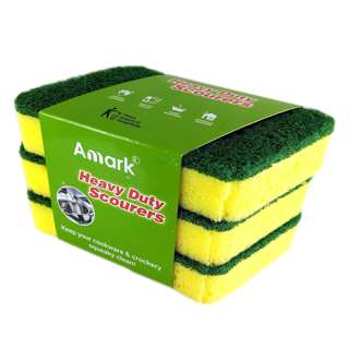 Amark Heavy-Duty Scouring Sponge 6-pc Pack