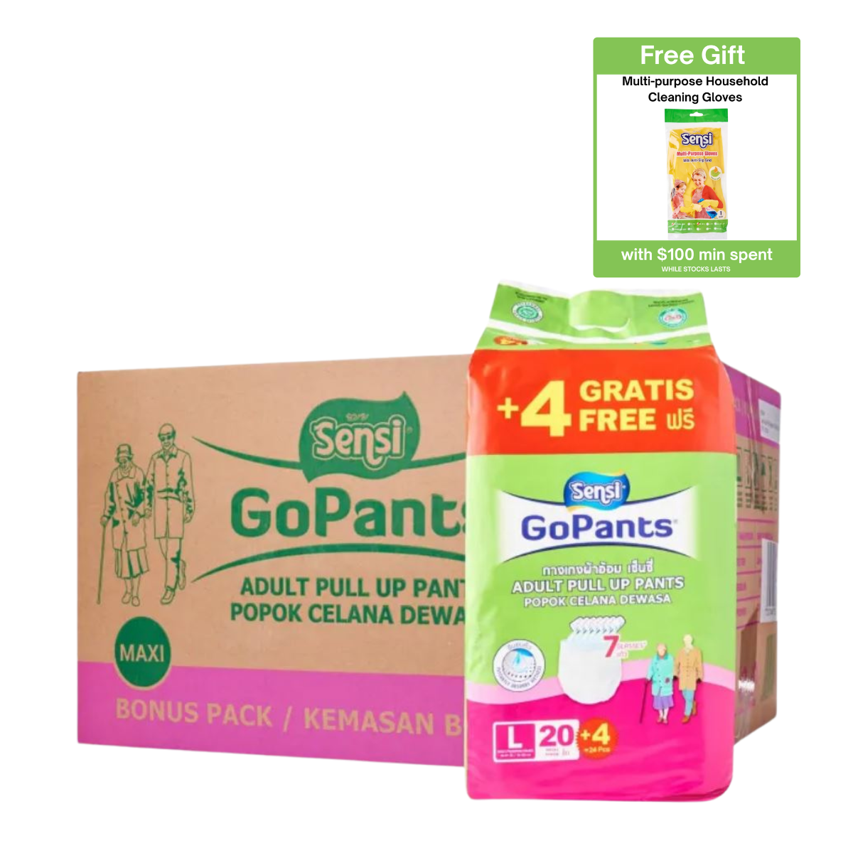 SENSI Adult Pant Diapers - L