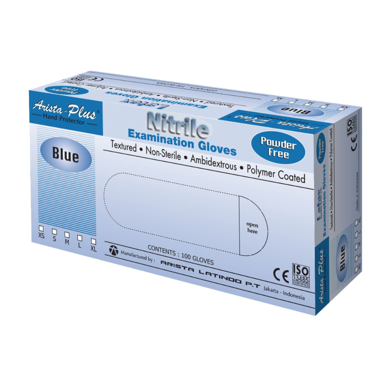 SENSI Blue Nitrile Powder-Free Gloves - L