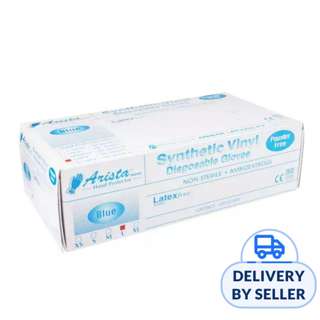 SENSI Blue Vinyl Powder-Free Gloves Size L Box