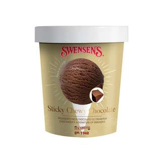 Swensen's Sticky Chewy Chocolate Ice Cream Pint Tub