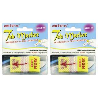 Artex SH5440 Sign Here Flag - Yellow