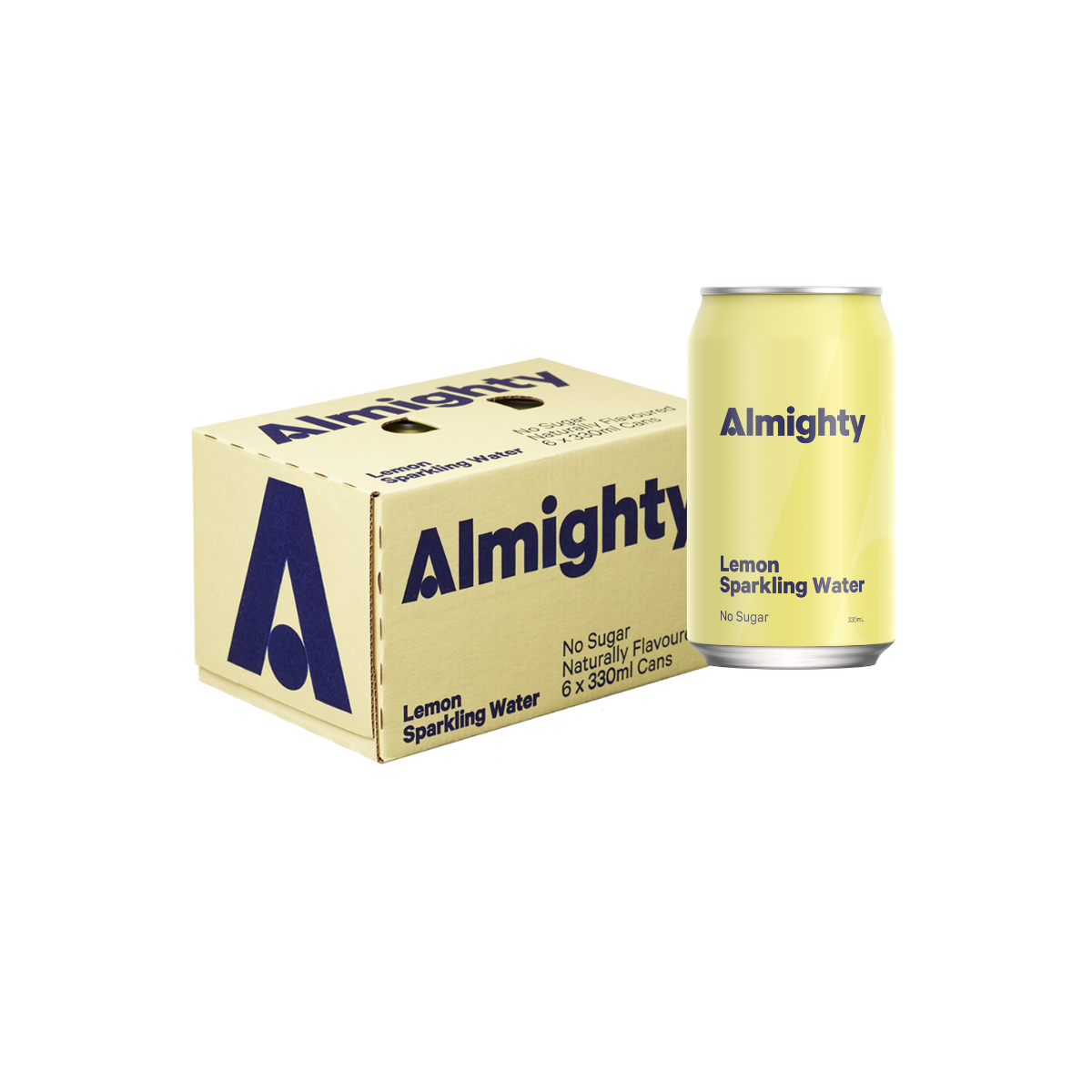Drink Almighty Sparkling Water - Lemon 330ML X 6 Drink Almighty Sparkling Water - Lemon 330ML X 6