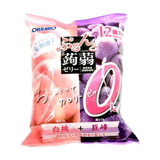 ORIHIRO Orihiro Purun To Konnyaku Jelly 0kcal Peach and Grape
