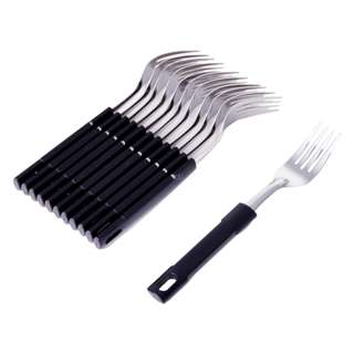 Poo Lee Stainless Steel Dessert Fork (Black) 12Pcs Poo Lee Stainless Steel Dessert Fork (Black) 12Pcs