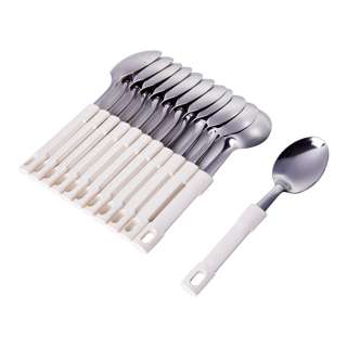 Poo Lee Stainless Steel Dessert Spoon (Cream) 12Pcs Poo Lee Stainless Steel Dessert Spoon (Cream) 12Pcs