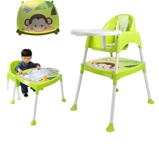 Shears Baby High Chair Convertable Table 2 in 1 Green