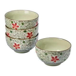 Ciya Red Blossom 6 Inch Porcelain Bowl
