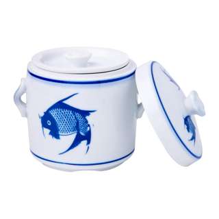 Ciya Blue Carp 450Cc Porcelain Steam Pot Ciya Blue Carp 450Cc Porcelain Steam Pot