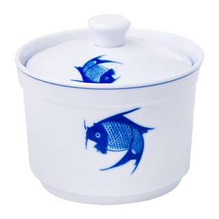Ciya Blue Carp 4 Inch Porcelain Pot Ciya Blue Carp 4 Inch Porcelain Pot