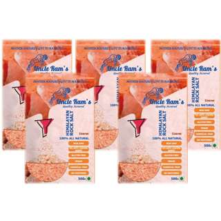 Uncle Ram's Himalayan Pink Salt - Coarse (5-Pouch Bundle)