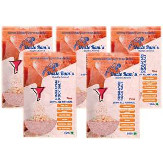 Uncle Ram's Himalayan Pink Salt - Fine (5-Pouch Bundle)
