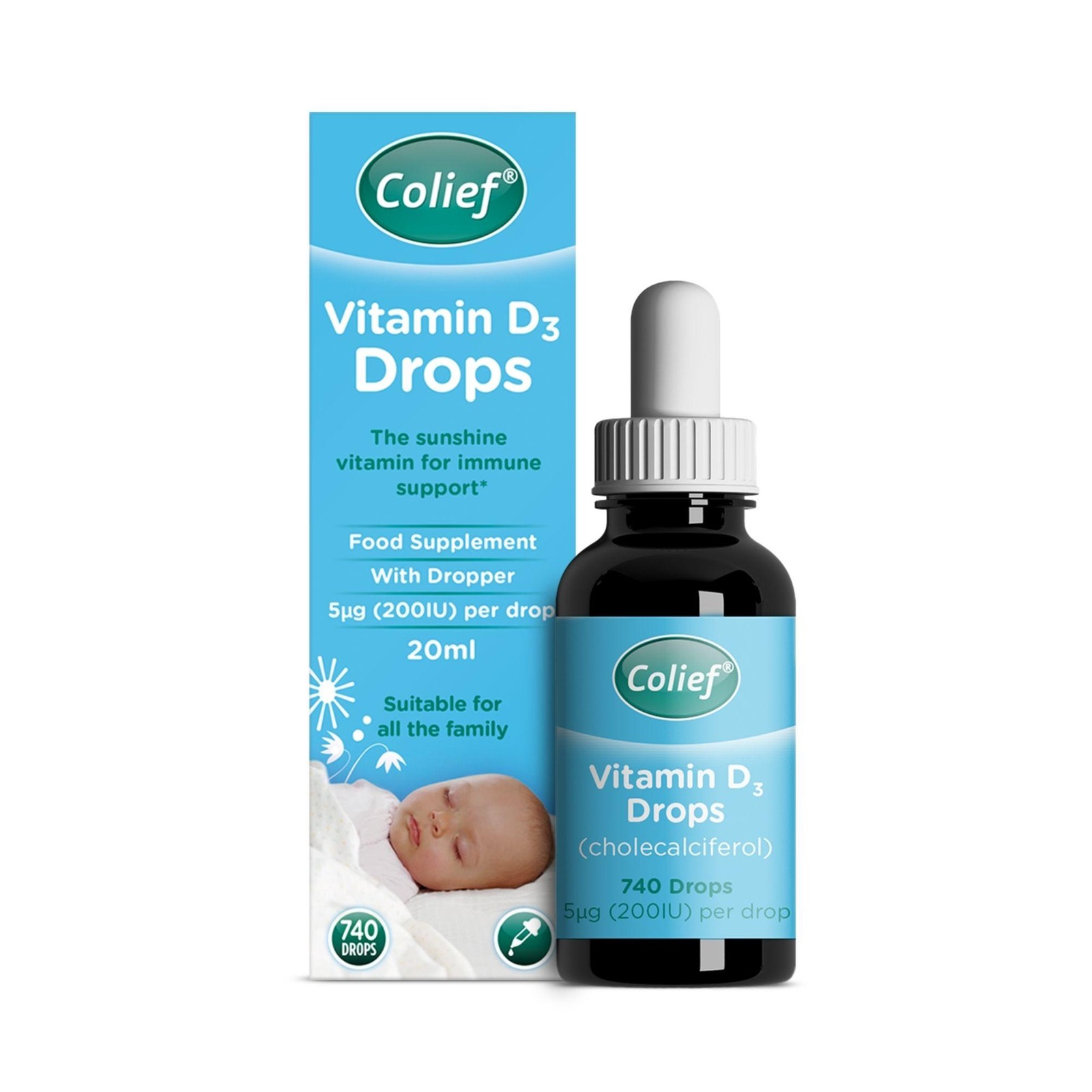 Colief Vitamin D3 Drops 200IU 20ml