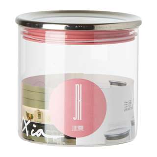 JX Glass Jar with Stainless Steel Cover 600Ml
