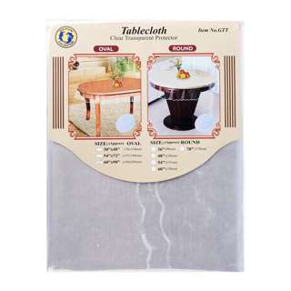 Dolphin Collection PVC Clear Transparent Tablecloth Oval