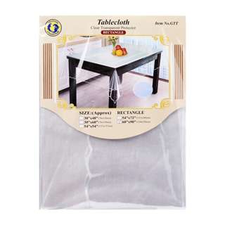 Dolphin Collection PVC Clear Transparent Tablecloth Oblong