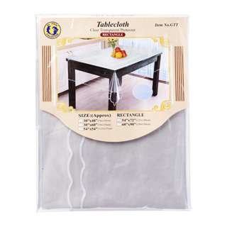 Dolphin Collection PVC Clear Transparent Tablecloth Oblong