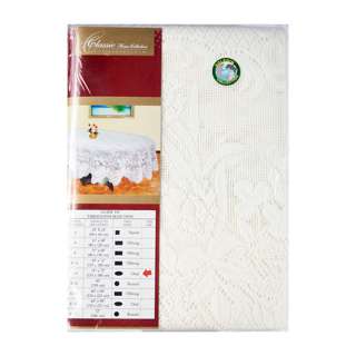 Dolphin Collection Polyester Lace Tablecloth Oval (Beige)