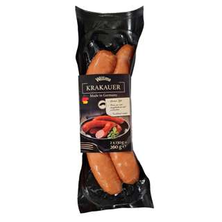 Willms Krakauer Pork Sausage - Made in Germany Willms Krakauer Pork Sausage - Made in Germany