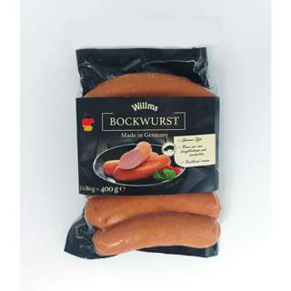 Willms Sausage, Bockwurst, Willms, GERMAN
