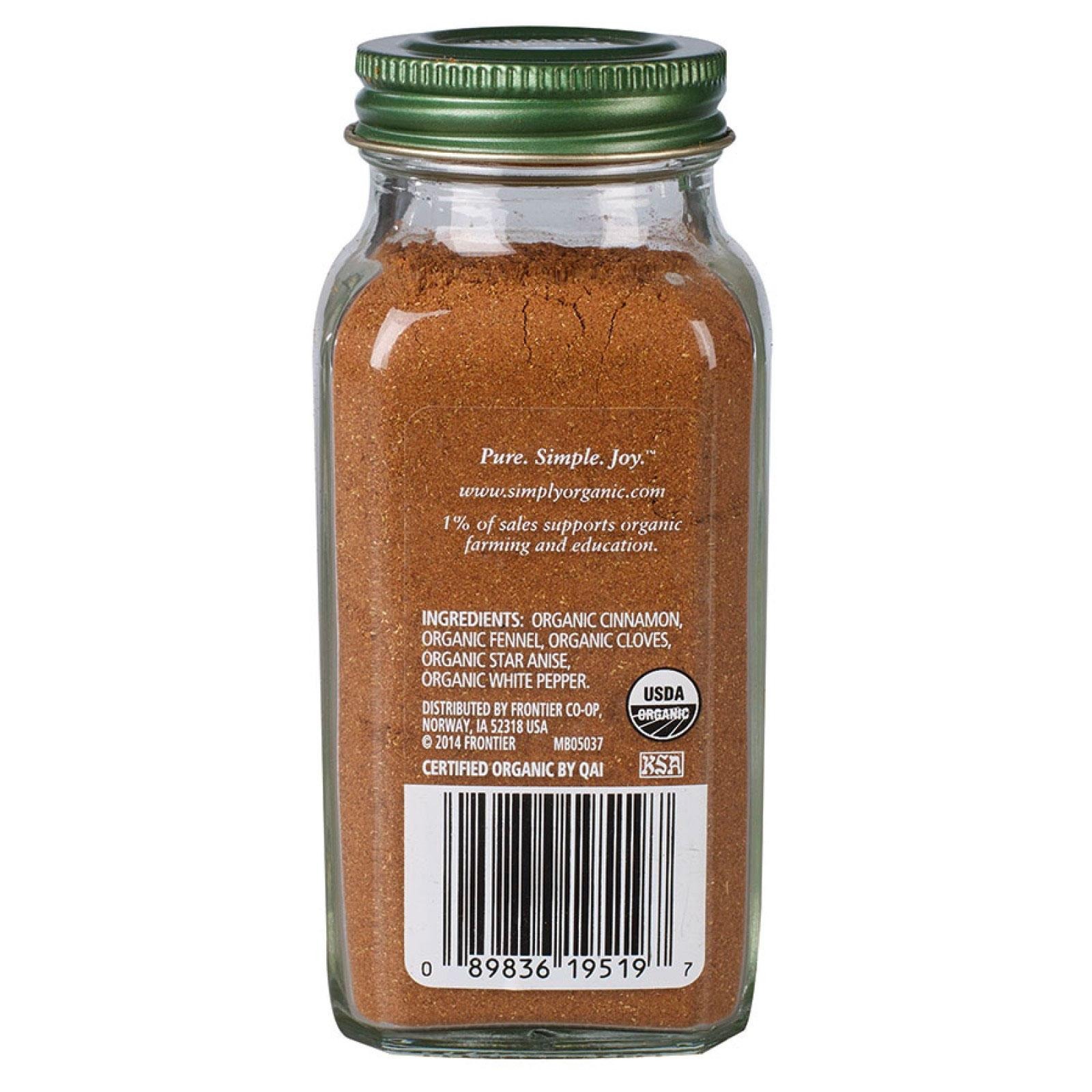 Simply Organic Five Spice Powder, 57g NTUC FairPrice