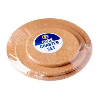 Dolphin Collection Cork Coaster Set - Round (3 Per Pack)