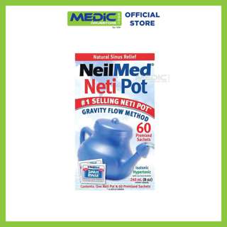 NeilMed Nasaflo Neti Pot With 60s - By Medic Drugstore NeilMed Nasaflo Neti Pot With 60s - By Medic Drugstore