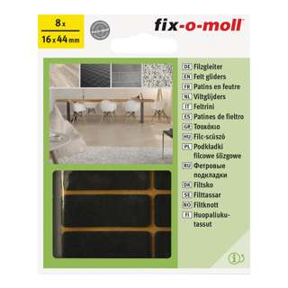 fix-o-moll FM-3566367 FELT GLIDERS ADHESIVE RECT BRN 16 X 44M fix-o-moll FM-3566367 FELT GLIDERS ADHESIVE RECT BRN 16 X 44M