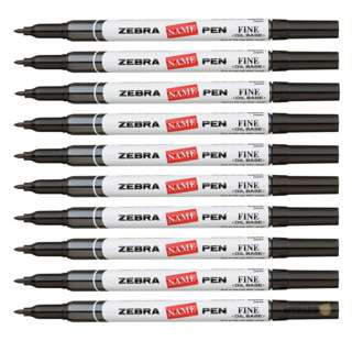 Zebra Zebra Name Pen Fine Point Permanent Marker (Black Ink)