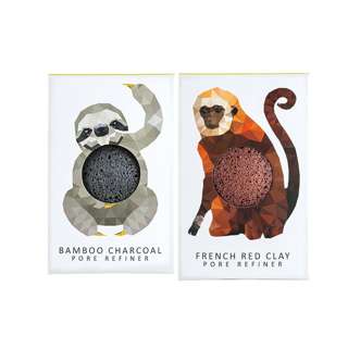The Konjac Sponge Co Mini Sponge Set Sloth and Monkey