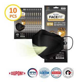 Bluna KF94 3D StyleFit Adult Face Masks - Black