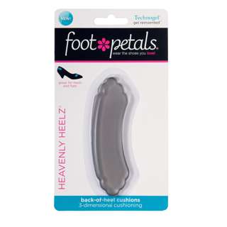 Foot Petals Back of Heel Gel Cushions 1 pair - Charcoal