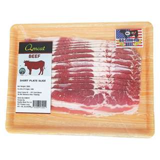 Qmeat US Beef Short Plate Shabu Shabu - Frozen
