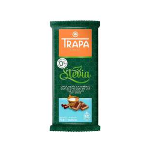 Trapa Sugar free Milk Chocolate with Stevia Gluten Free