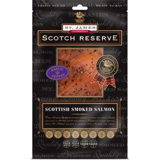 ST JAMES Scottish Smoked Salmon Garlic & Pepper ST JAMES Scottish Smoked Salmon Garlic & Pepper